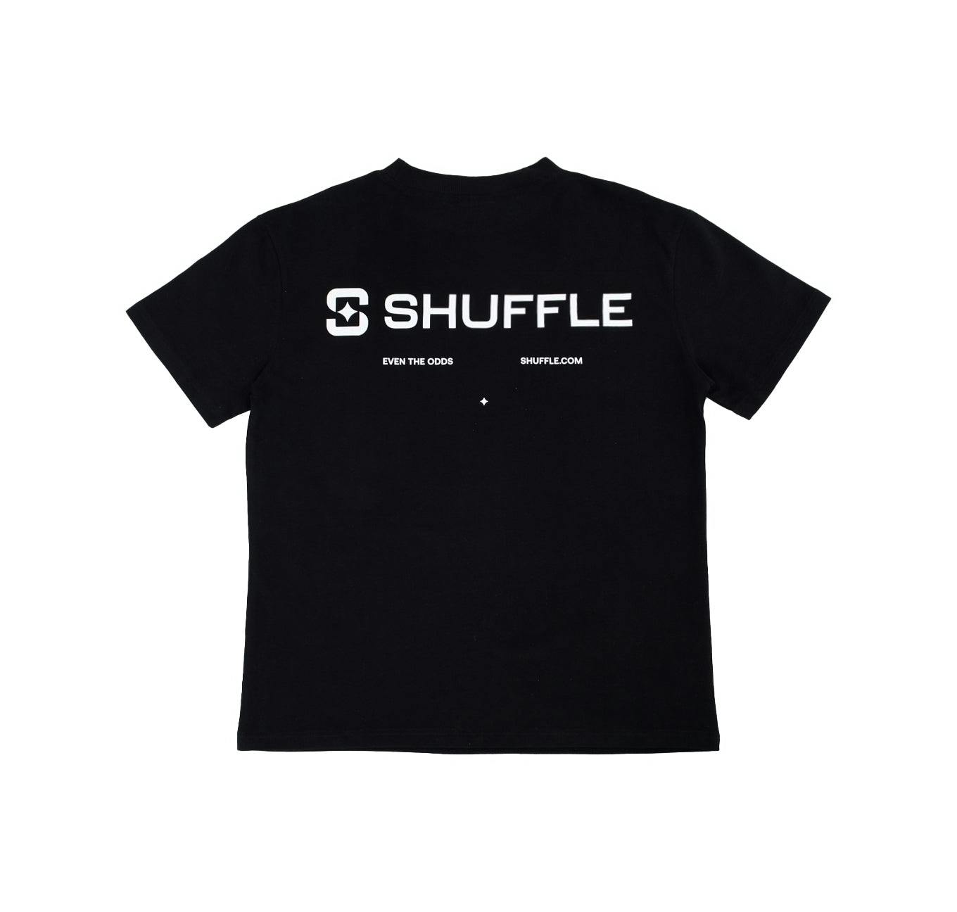 Shuffle T-Shirt - Black - 1blkteebackflat