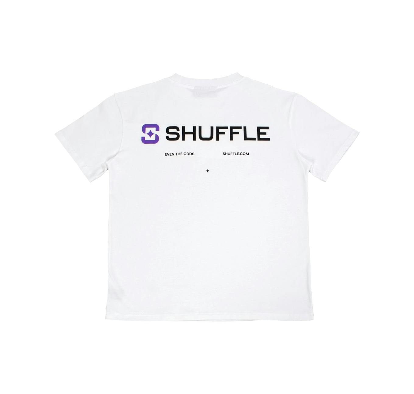 Shuffle T-Shirt - White - 1whtteebackflat