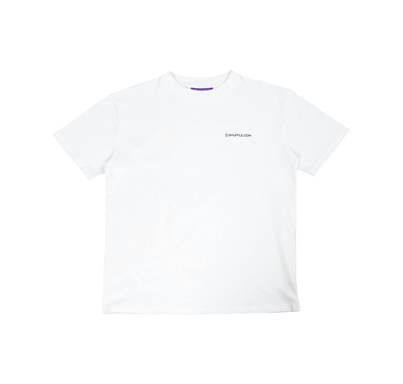 Shuffle T-Shirt - White - 1whtteefrontflat